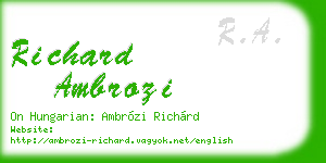 richard ambrozi business card